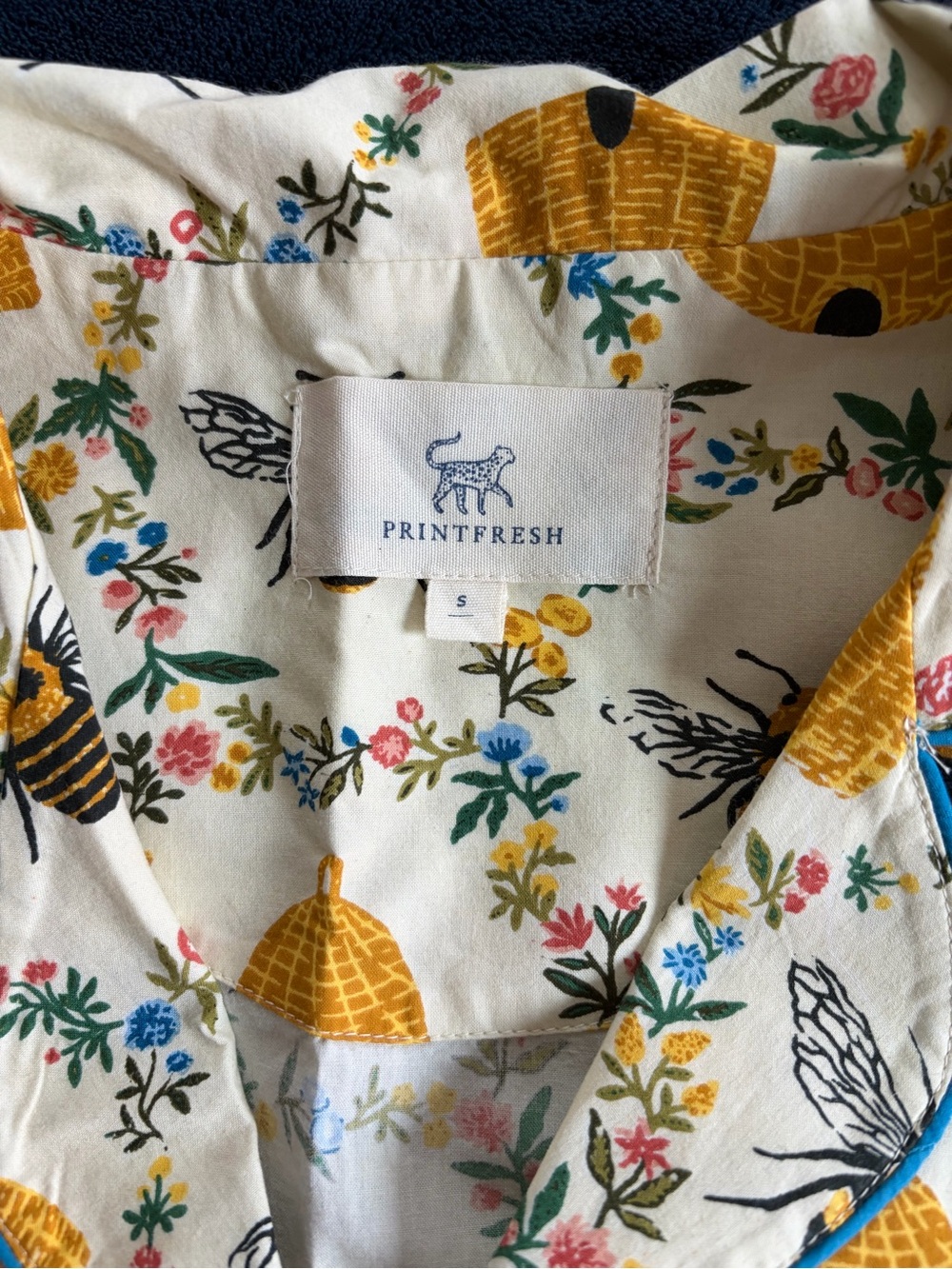 Printfresh Bee & Beehive Short Pajama Set - Picture 2 of 3
